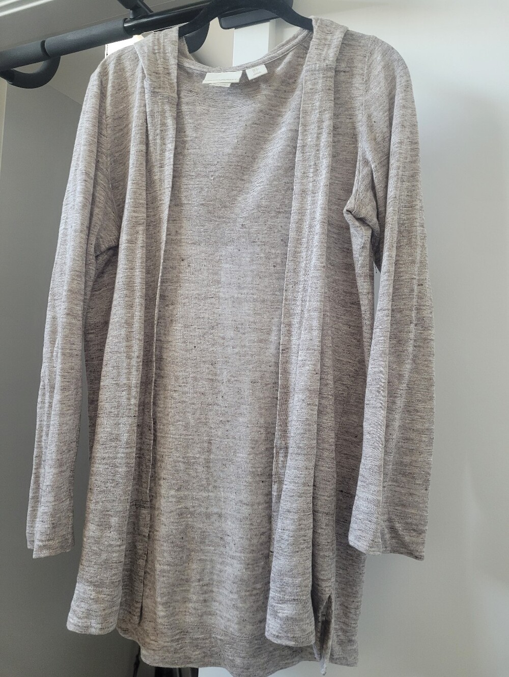 Cynthia Rowley Boho Summer Linen Duster Hooded Cardigan